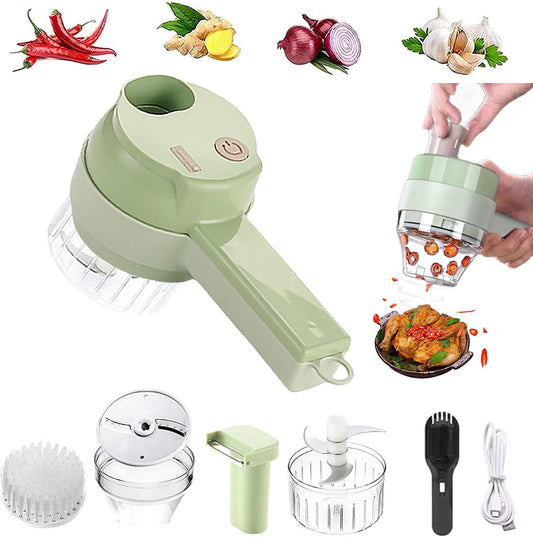 4 in 1 Portable Electric Vegetable Cutter Set