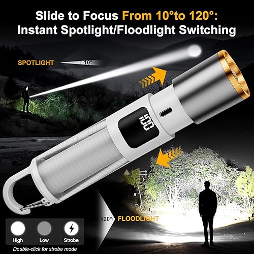 LED Rechargeable Flashlight with Ambient Lamp