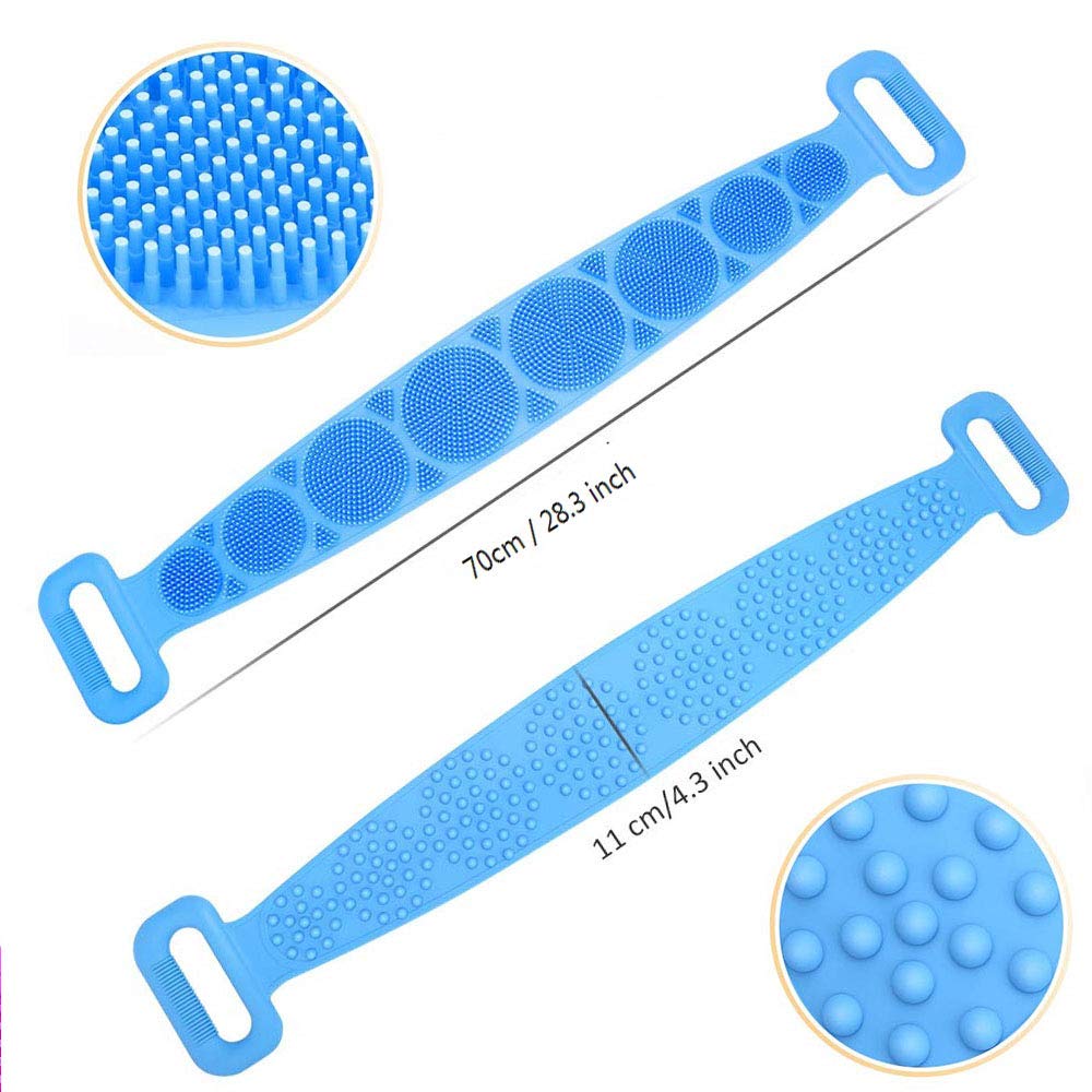 2PCS Exfoliating Back Bath Brush - Massages and Cleanses the Body