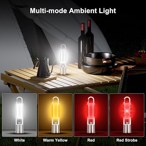 LED Rechargeable Flashlight with Ambient Lamp