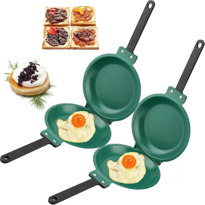 🍳✨ DOUBLE-SIDED NON-STICK PAN ⭐ Cook Easily👨