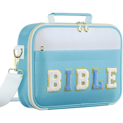 Pretty Bible Bag for Women – Floral Chenille Letter Design