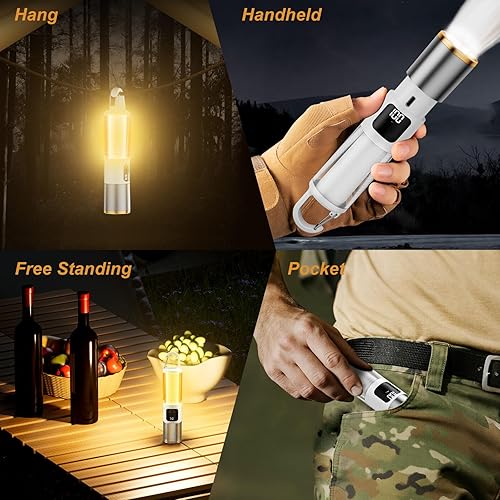 LED Rechargeable Flashlight with Ambient Lamp