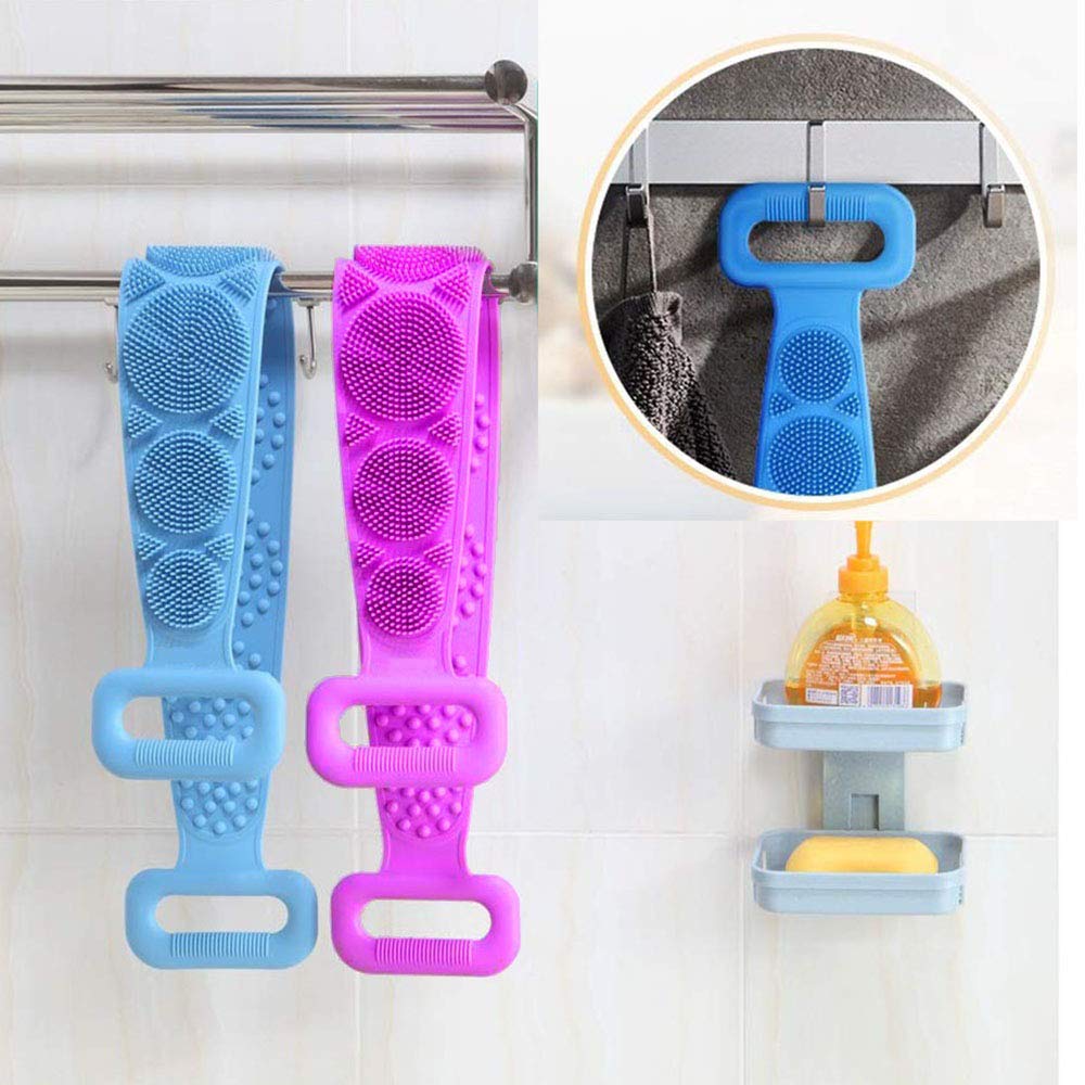 2PCS Exfoliating Back Bath Brush - Massages and Cleanses the Body