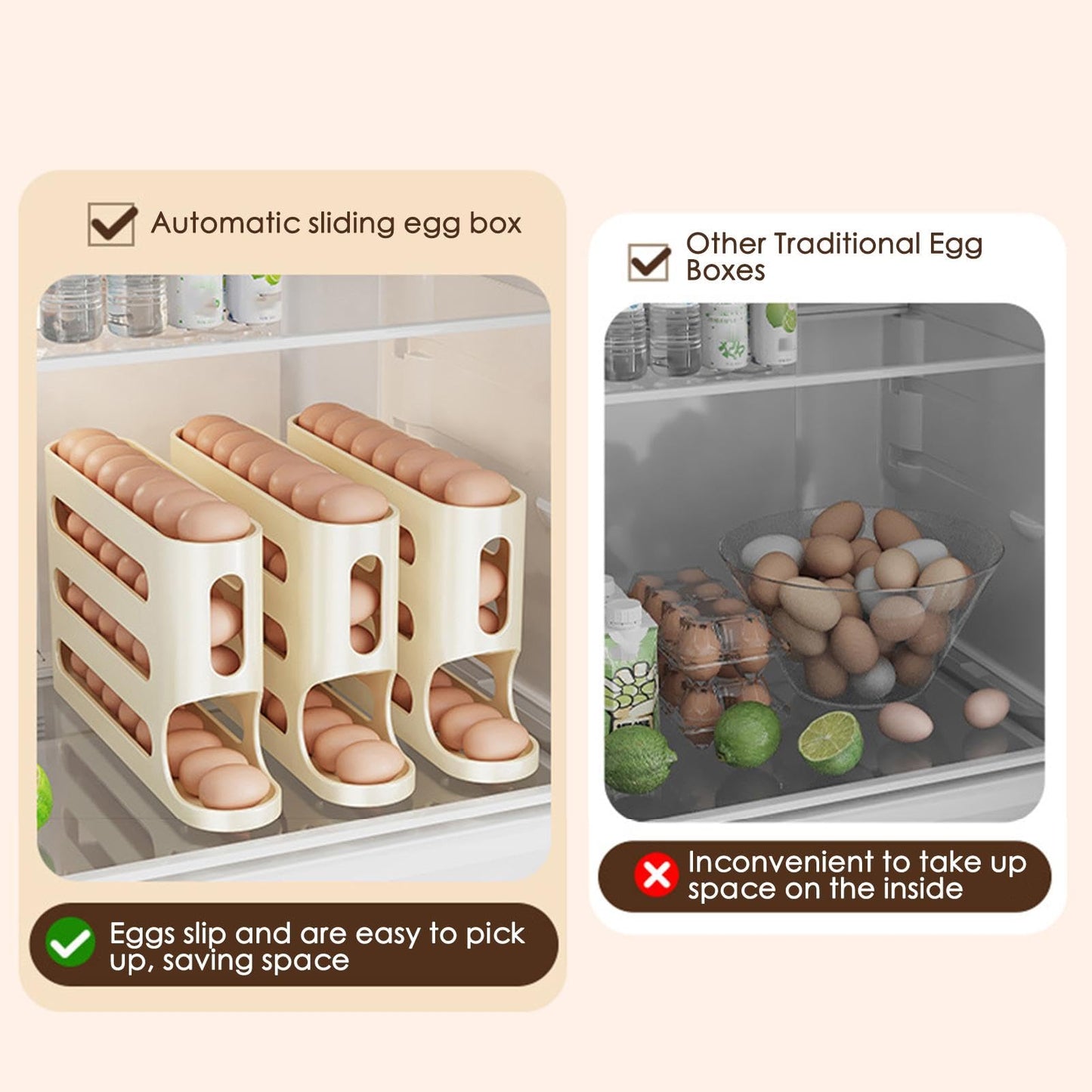 🥚4 Layer Egg Rack(Contain 28 Eggs)✨✨