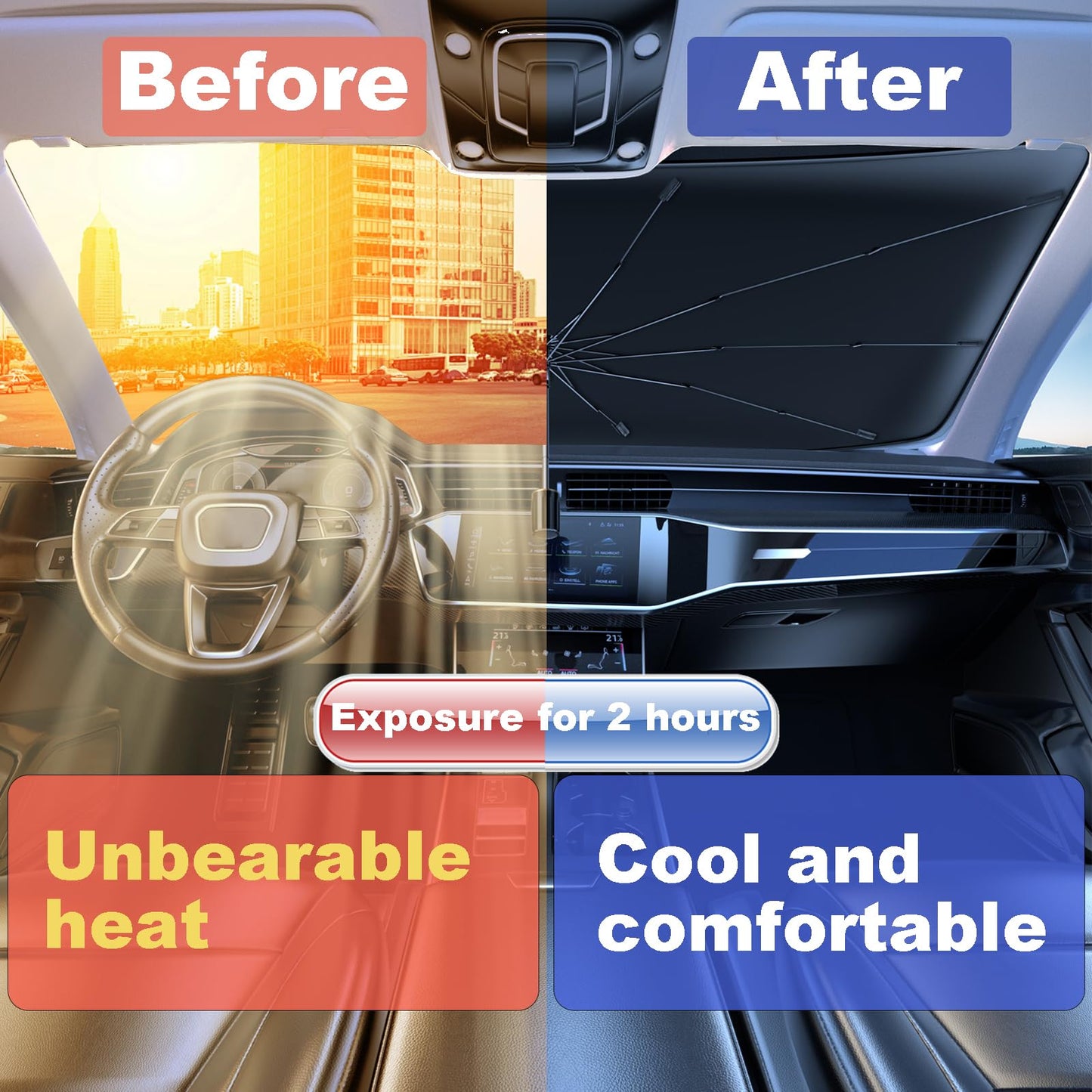 2025 Foldable Anti-UV Windshield Sunshade