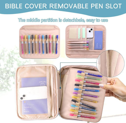 Pretty Bible Bag for Women – Floral Chenille Letter Design