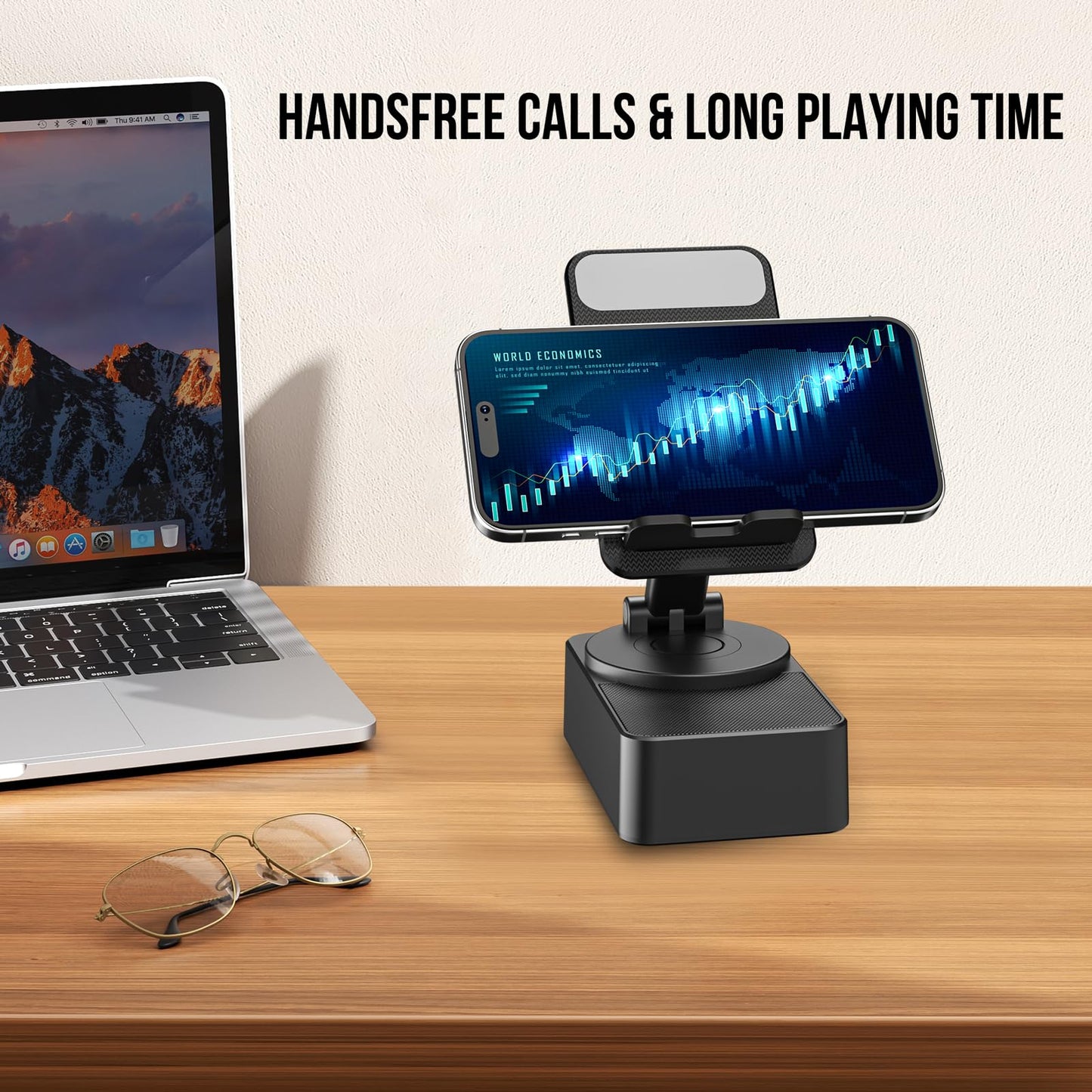 3-in-1 BLUETOOTH AND AUDIO PHONE STAND
