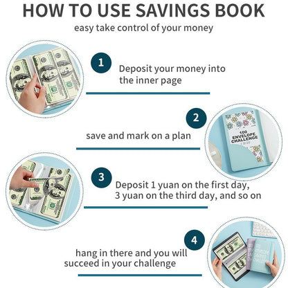 100 Days Money Saving Challenge Coin Envelope Book💵