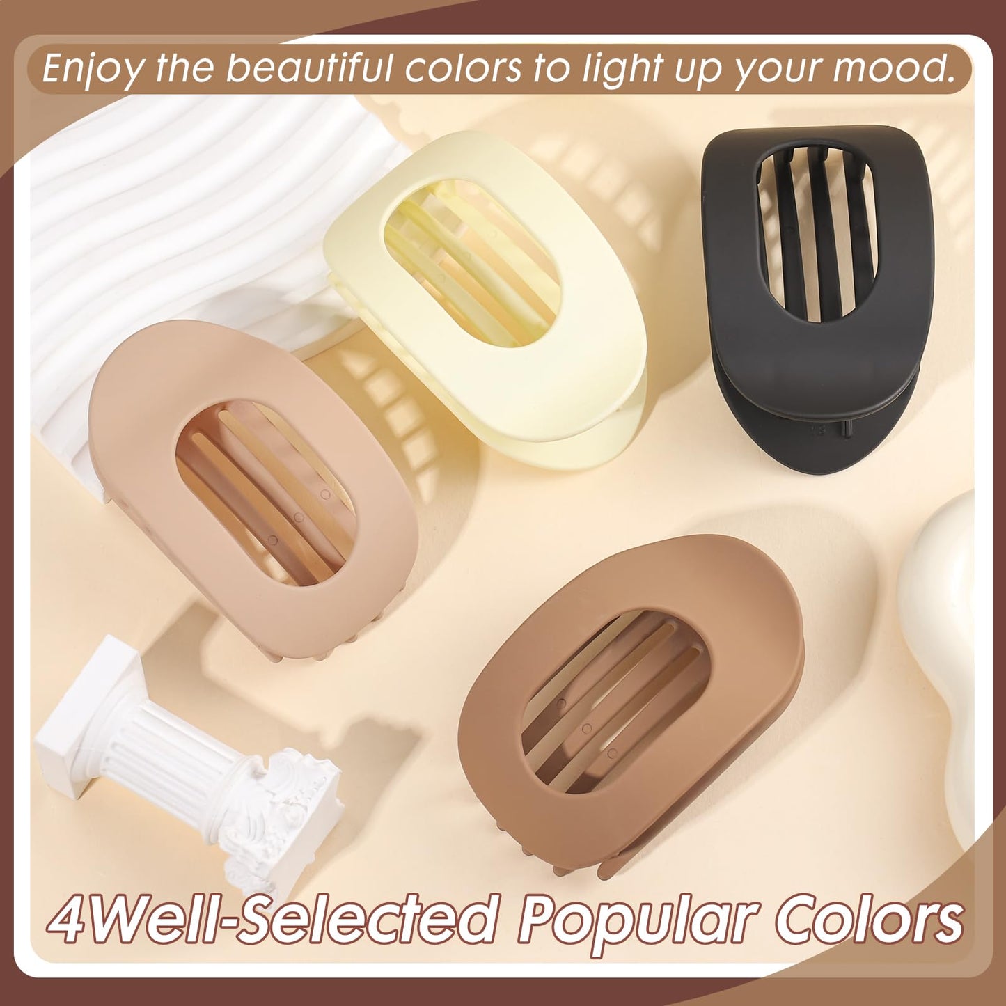 🎁Casual Versatile Solid Colour Lay Flat Hair Clip