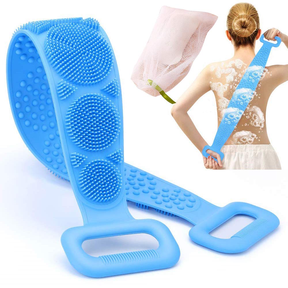 2PCS Exfoliating Back Bath Brush - Massages and Cleanses the Body