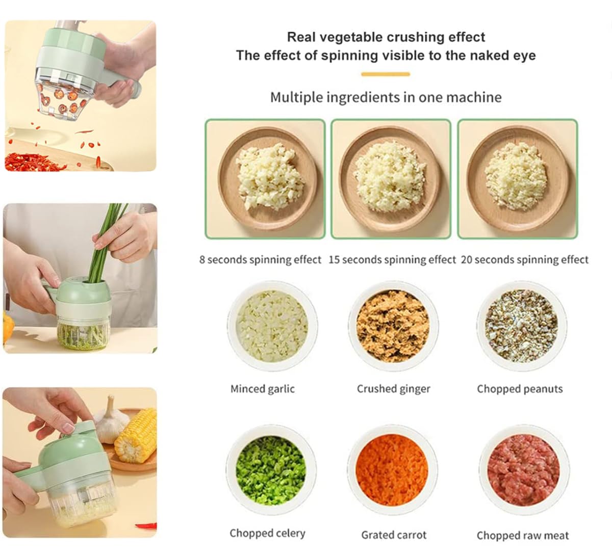 4 in 1 Portable Electric Vegetable Cutter Set