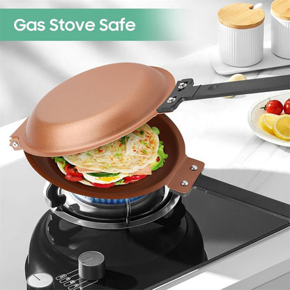 🍳✨ DOUBLE-SIDED NON-STICK PAN ⭐ Cook Easily👨