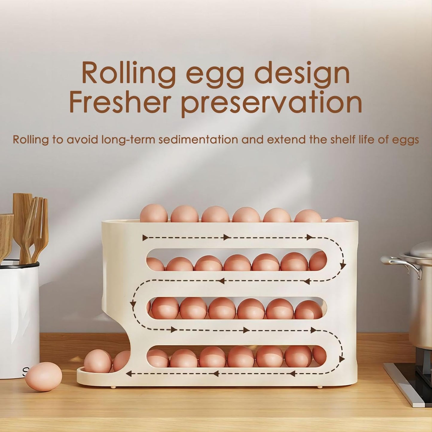 🥚4 Layer Egg Rack(Contain 28 Eggs)✨✨