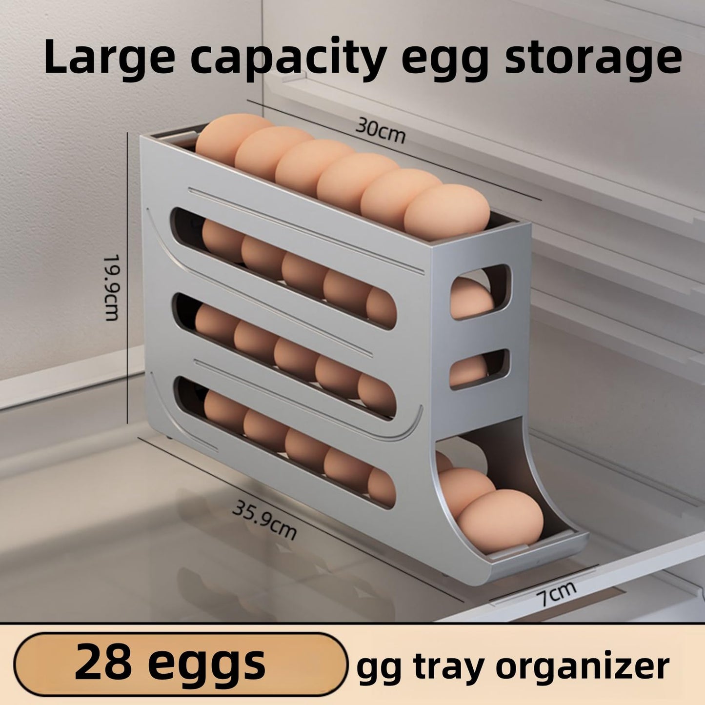 🥚4 Layer Egg Rack(Contain 28 Eggs)✨✨