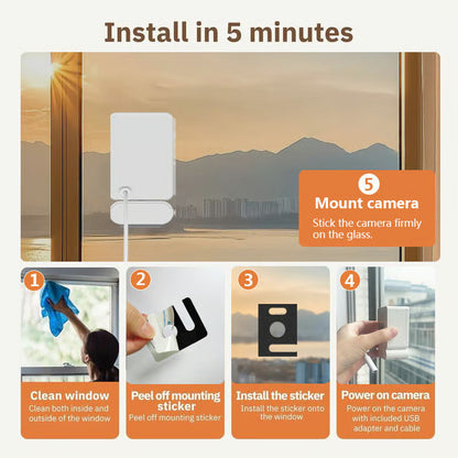 🔥Last Day 49% OFF🔥2MP 2K Window Camera📷, 2.4GHz & 5GHz WiFi Indoor Cameras for Home Security 👶🐕