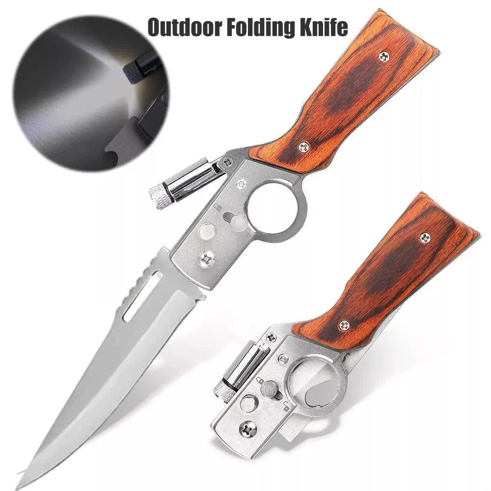 Multifunctional Outdoor Folding Knife with LED Light