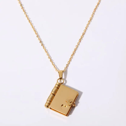 📖 Book Necklace (Your message written inside!)