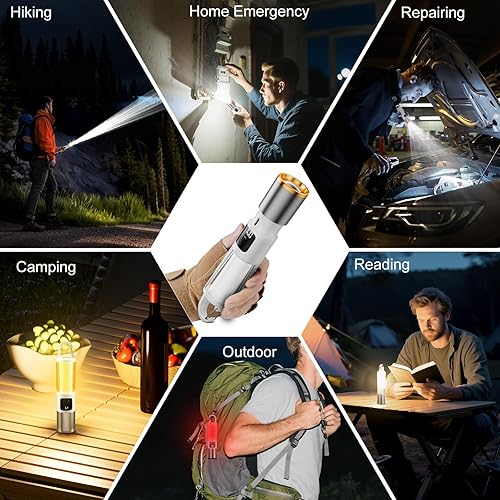 LED Rechargeable Flashlight with Ambient Lamp