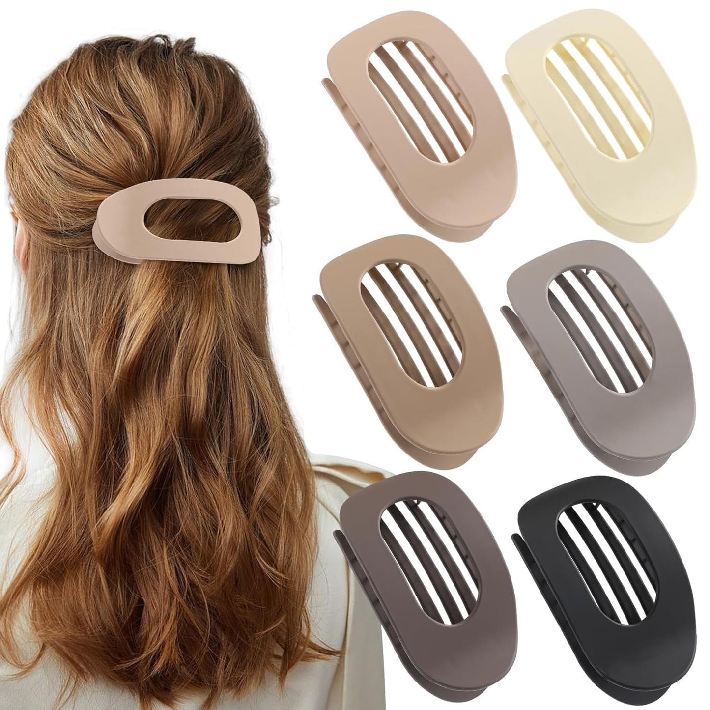🎁Casual Versatile Solid Colour Lay Flat Hair Clip