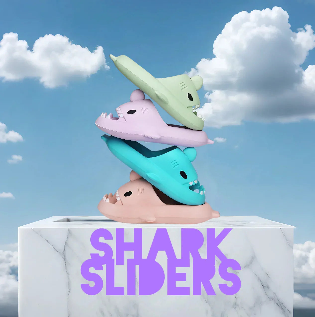 Shark Slides Cloud Slippers