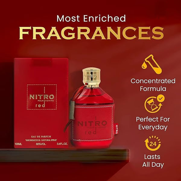 🔥Dumont Nitro Red For Men 3.4 Oz Eau De Parfum Spray