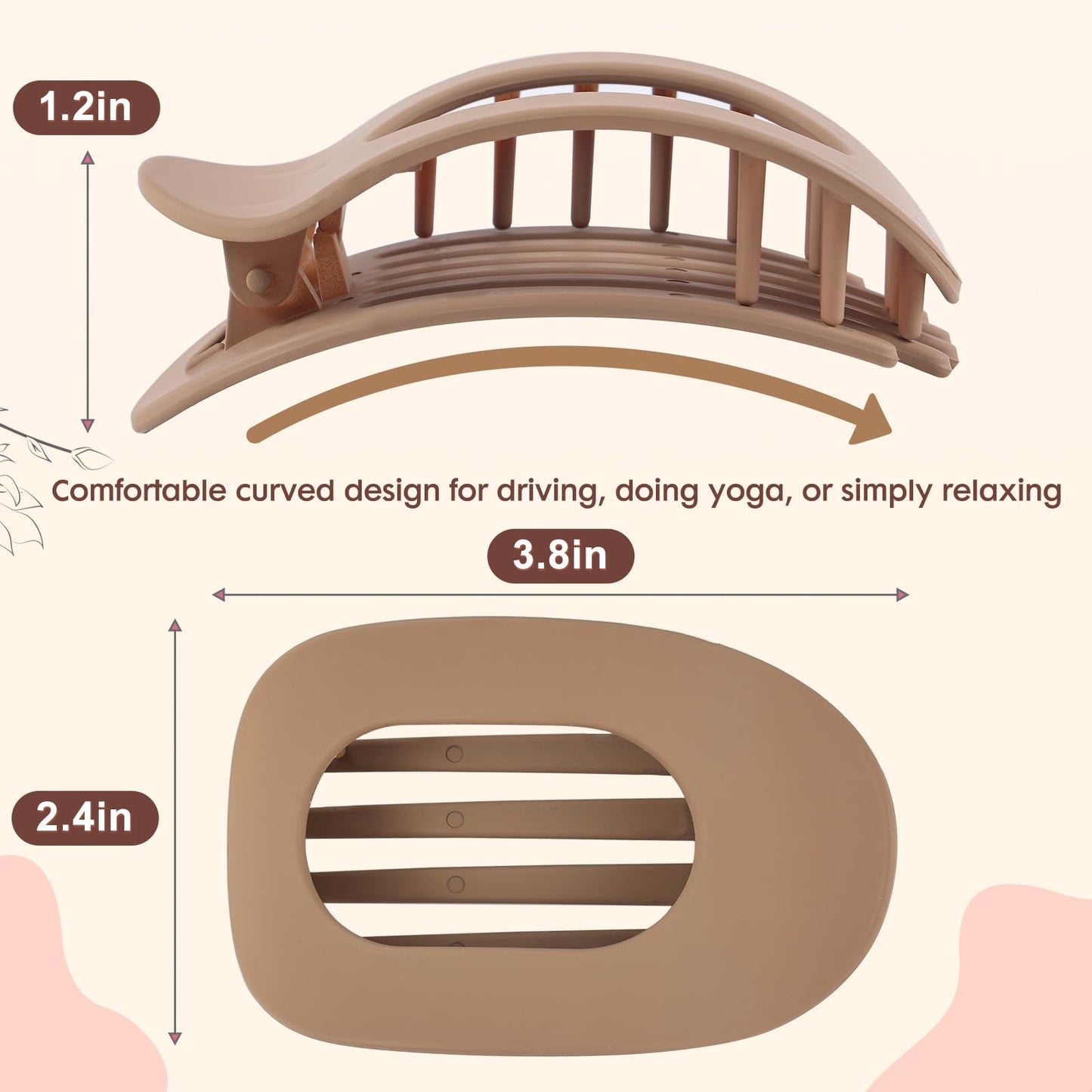🎁Casual Versatile Solid Colour Lay Flat Hair Clip