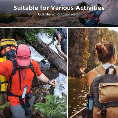 💧Portable Water Filter Straw 🧺Outdoors Water Purifier for Camping, Hiking, Survival, Emergency, Travel