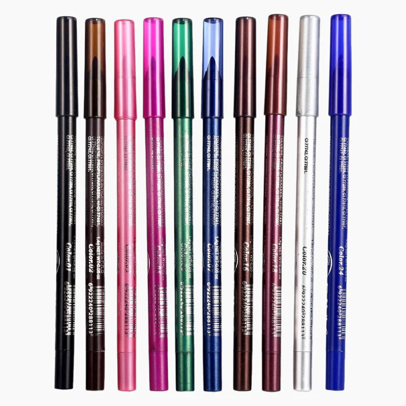 💜2025 New Beauty Favorite💕10 Colored Eyeliner Gel Pens
