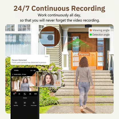 🔥Last Day 49% OFF🔥2MP 2K Window Camera📷, 2.4GHz & 5GHz WiFi Indoor Cameras for Home Security 👶🐕