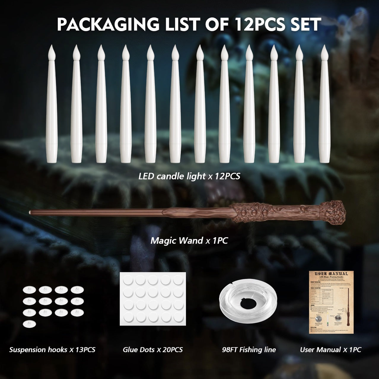 Halloween Floating Candles + Magic Wand