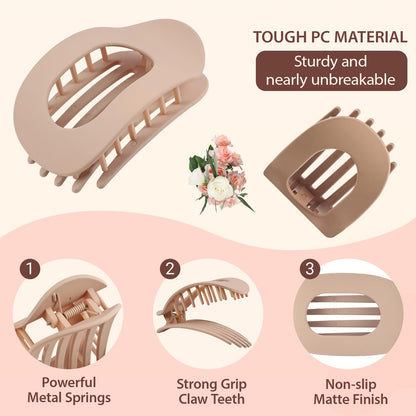 🎁Casual Versatile Solid Colour Lay Flat Hair Clip