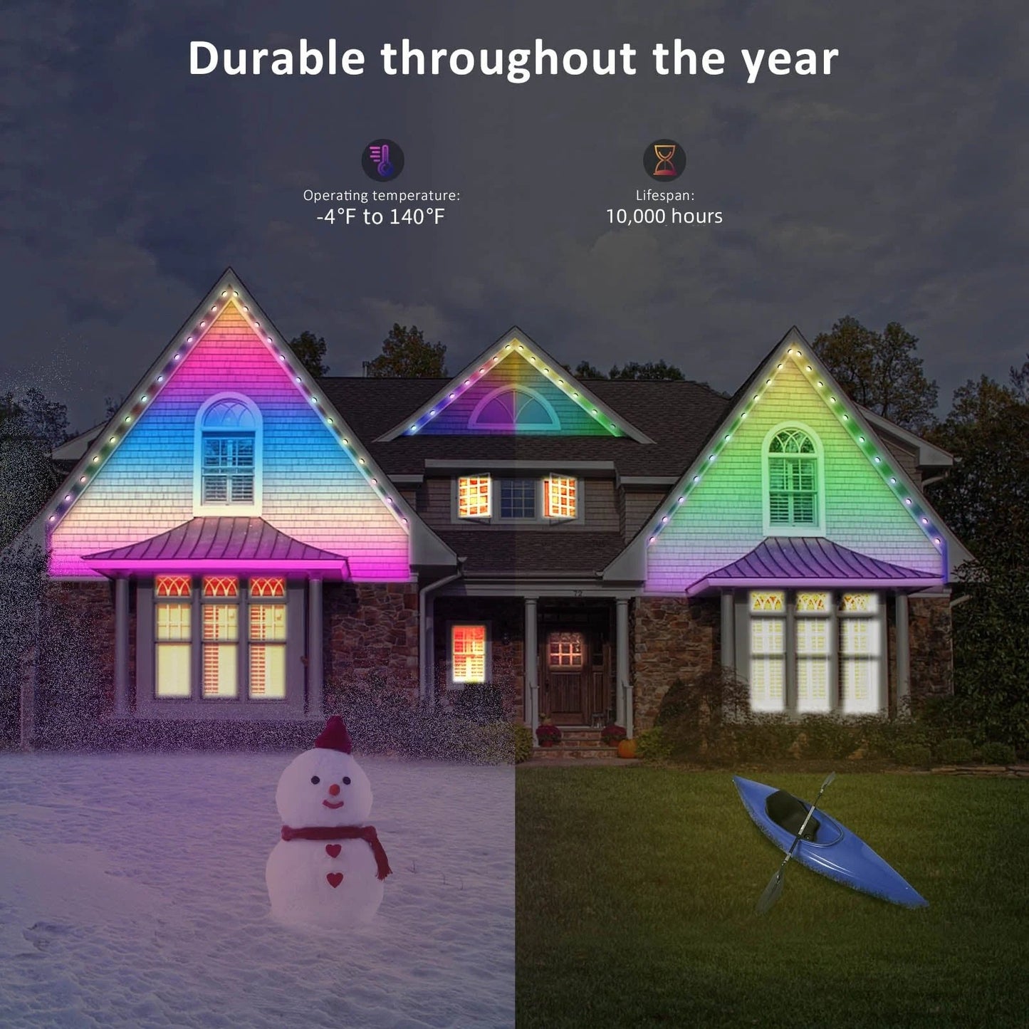 2025 Upgraded Smart Rainbow LED Permanent Outdoor Lights Pro