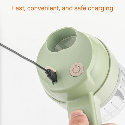 4 in 1 Portable Electric Vegetable Cutter Set