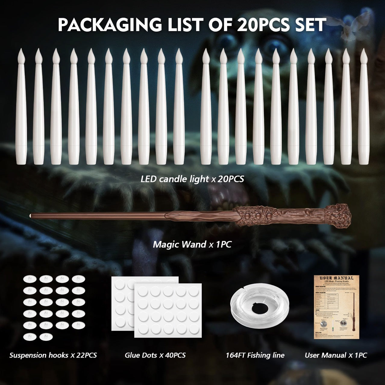 Halloween Floating Candles + Magic Wand