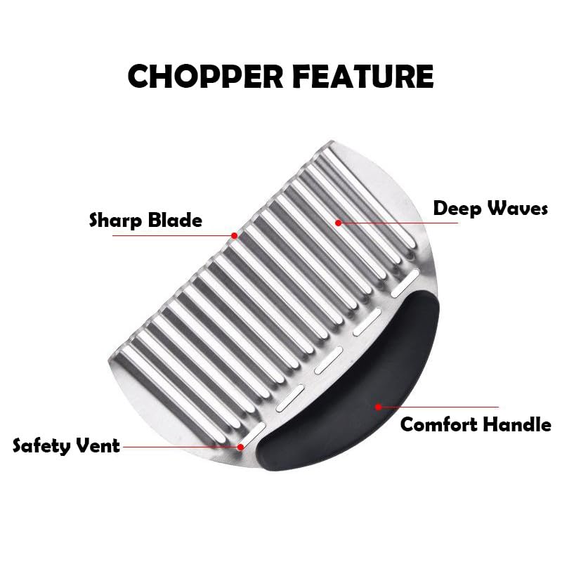 Heavy Duty Stainless Steel Large Crinkle Cutter