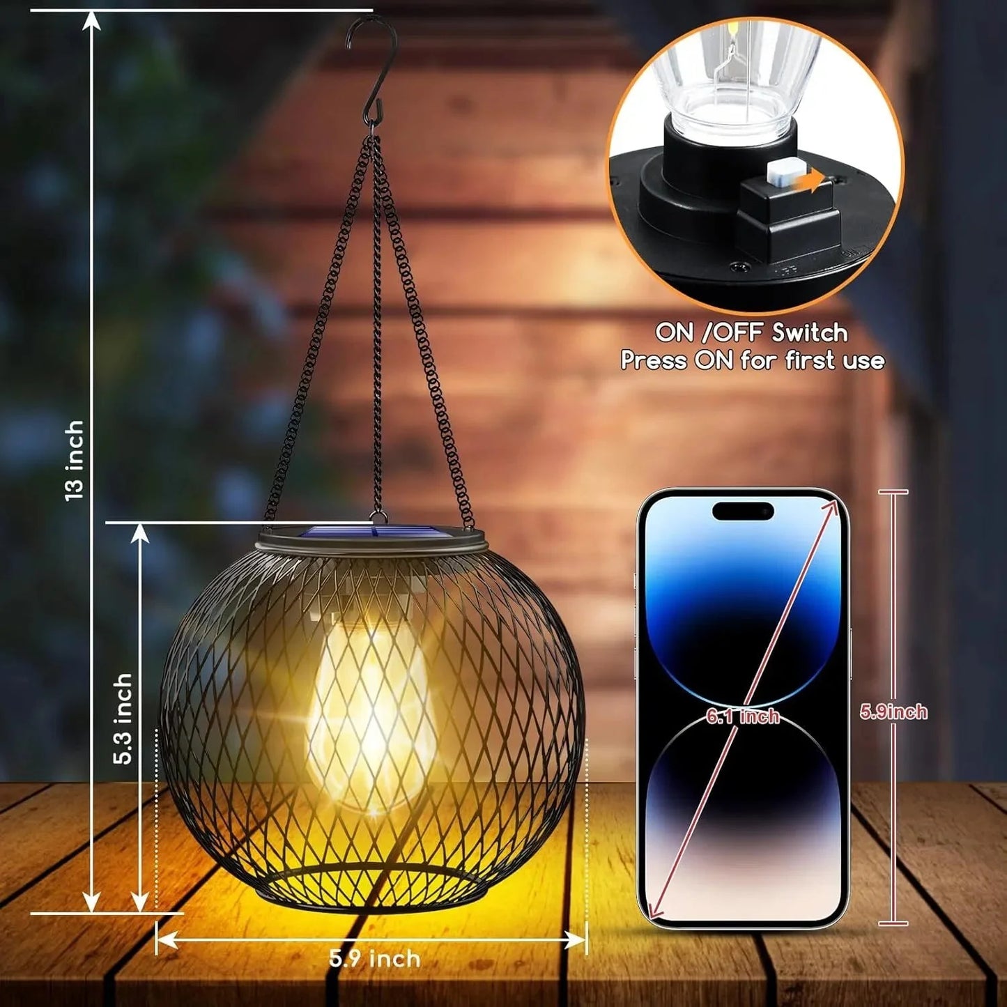 💡Upgraded Waterproof💧 Outdoor Solar Lantern🏮
