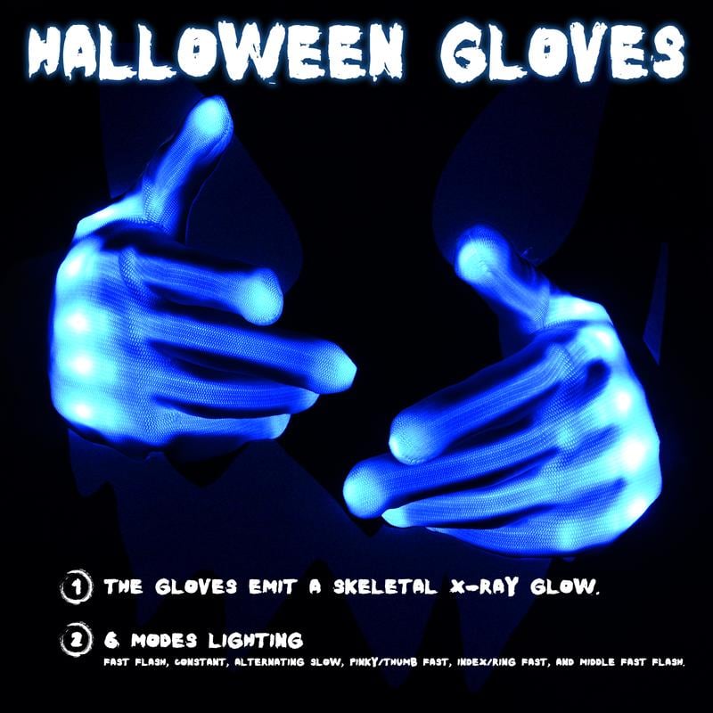 2025 New Halloween Scary LED Skeleton Mask