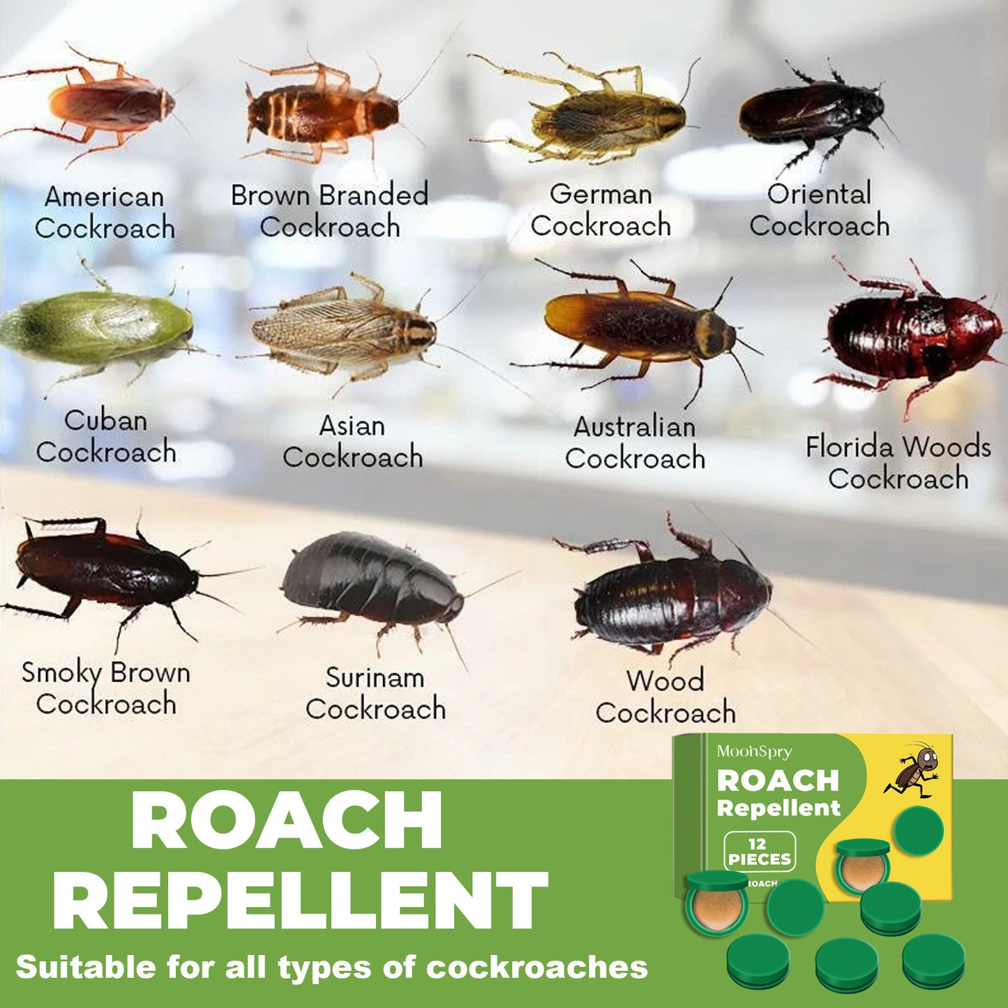 💚🔥Cockroach Killer Powder Gel (Pack of 12PCS)