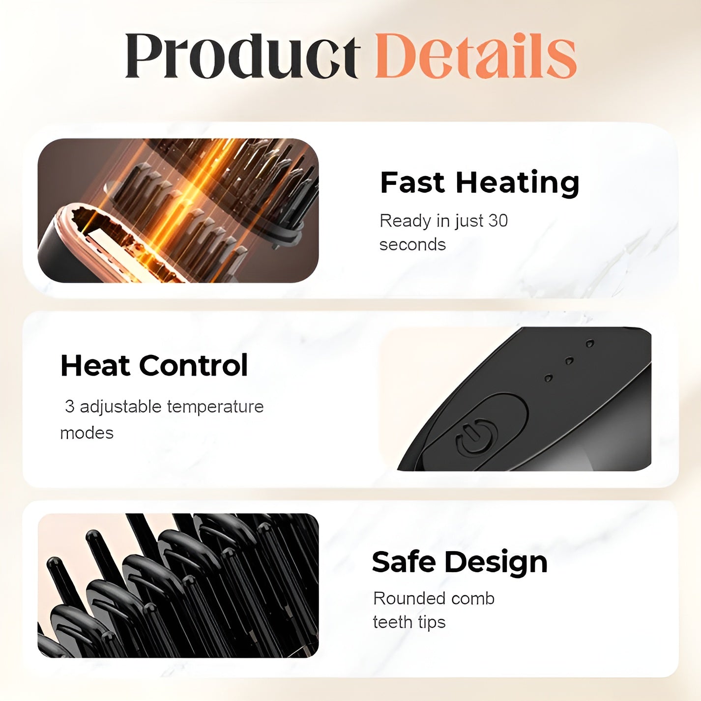 Mini Hair Straightener Brush