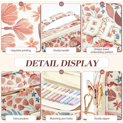 Pretty Bible Bag for Women – Floral Chenille Letter Design