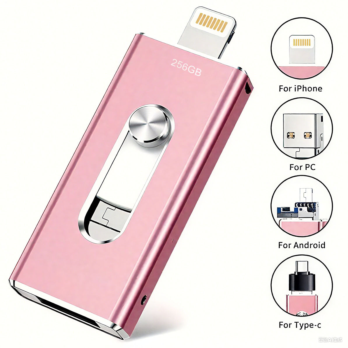 ⚡3 in 1 Flash Drive, Portable High Speed USB 3.0