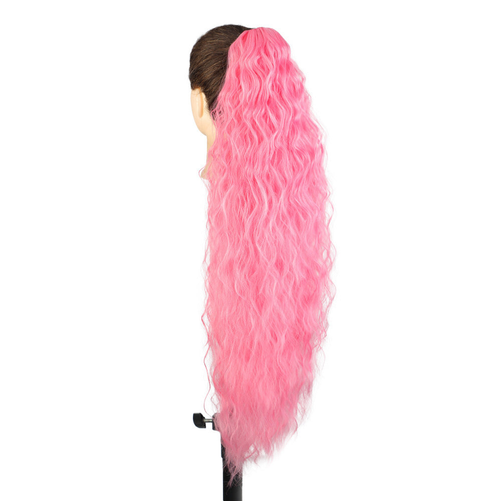 30-Inch Long Wavy Curly Hair False Ponytail
