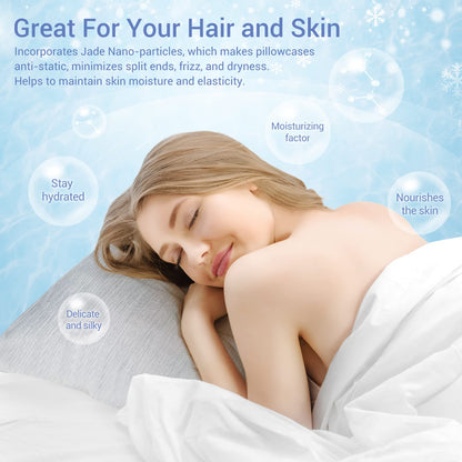 🔥LAST DAY 49% OFF - ❄️Cooling Pillow Cases for Spring Hot Sleepers Q-Max 0.5 Breathable Soft Pillowcase for Relaxation Soothing