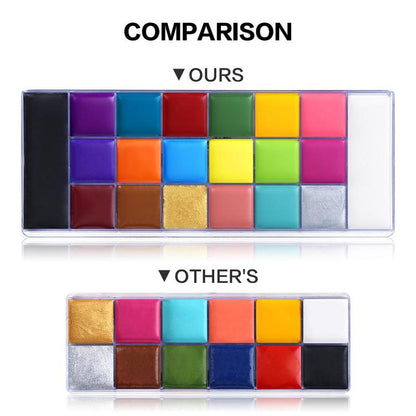 Face and Body Oil Paint Palette - Halloween Makeup Kit
