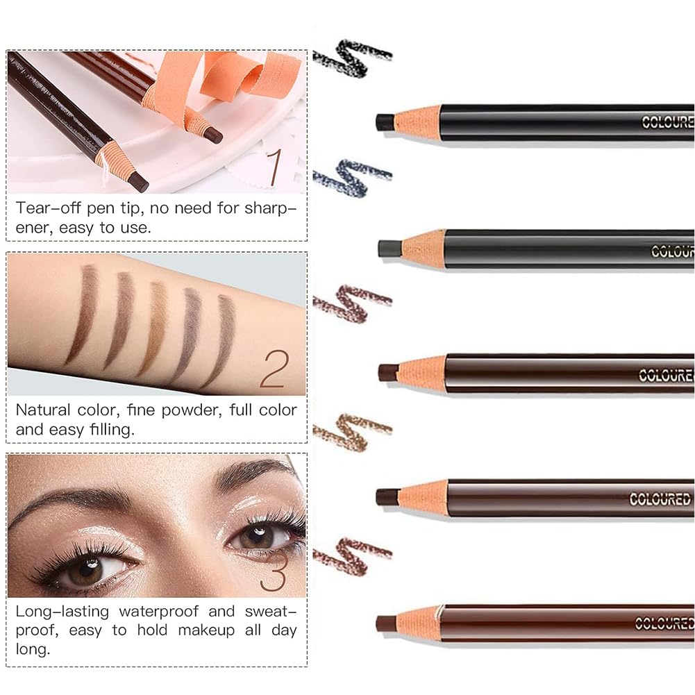 💧Waterproof Eyebrow Pencil 5 Pieces