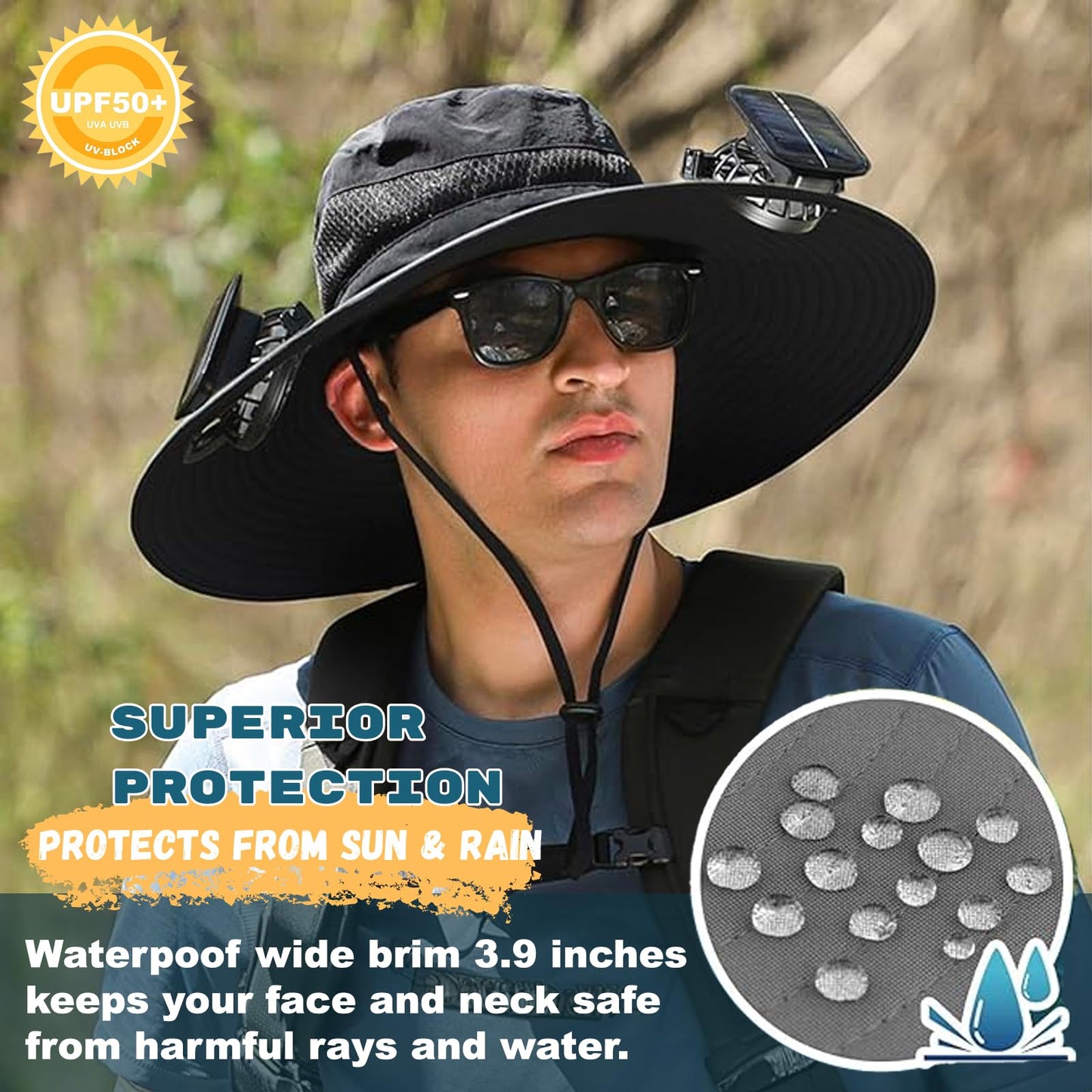 ❄️New Upgraded Spray Fan⚡2025 New Ultra-Light Solar Air Conditioner Fan Sun Hat🌞
