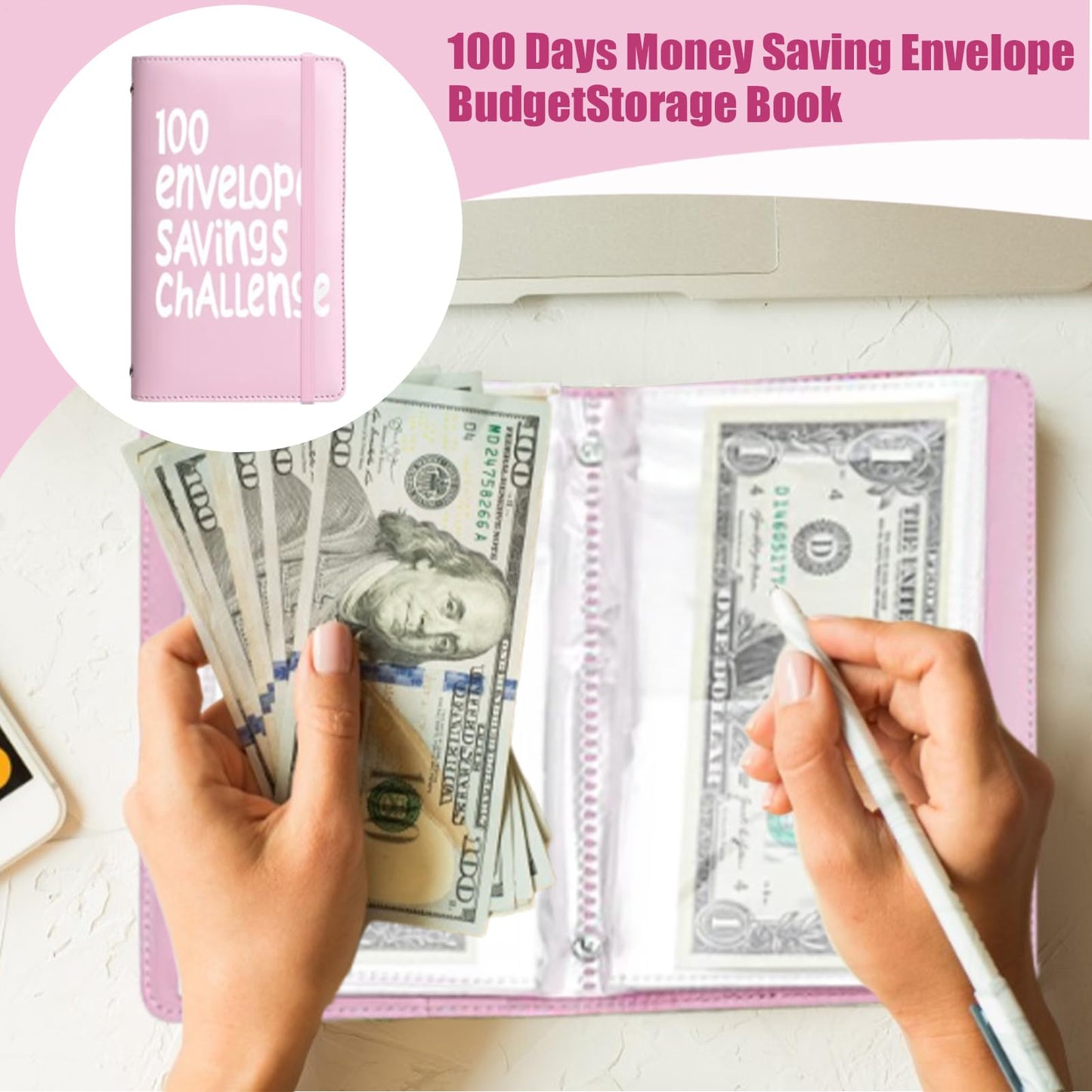 100 Days Money Saving Challenge Coin Envelope Book💵