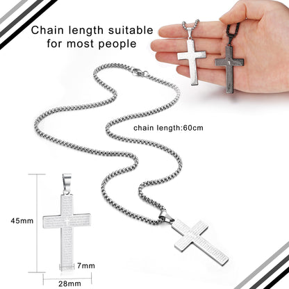 🙏"Lord's Prayer" Necklace with Scribbled Cross🕊️