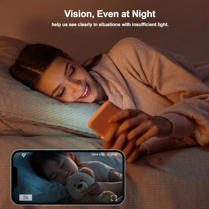 🔥Last Day 49% OFF🔥2MP 2K Window Camera📷, 2.4GHz & 5GHz WiFi Indoor Cameras for Home Security 👶🐕